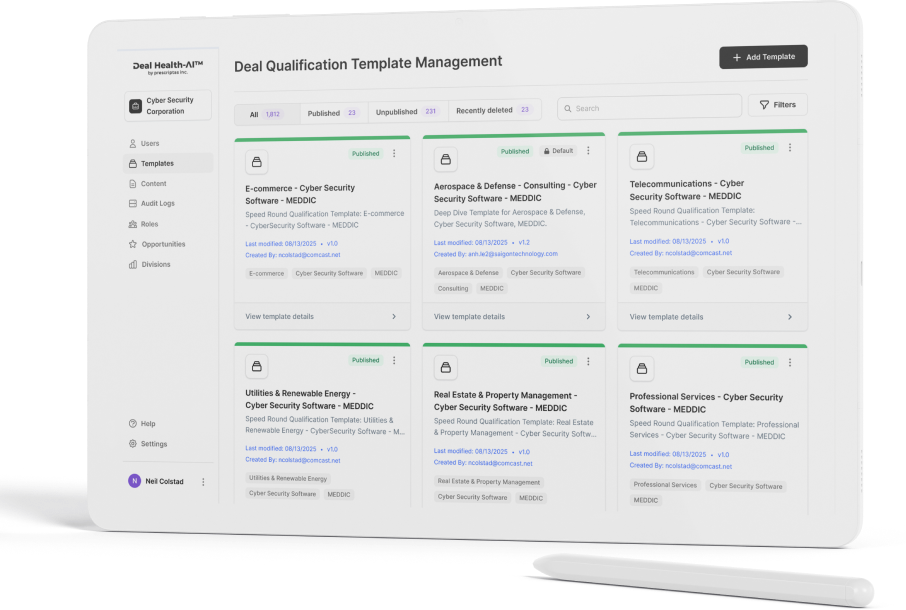 Deal Health Scoring & Forecast Editor 